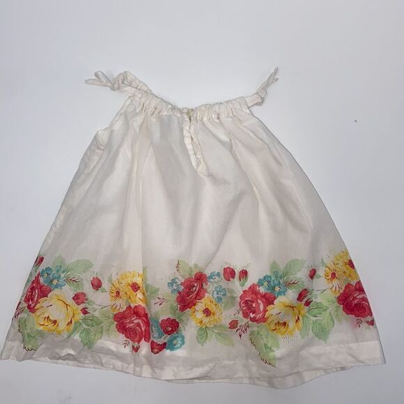 Ralph Lauren White Floral Tie Strap Dress 9 Months - Picture 7 of 10